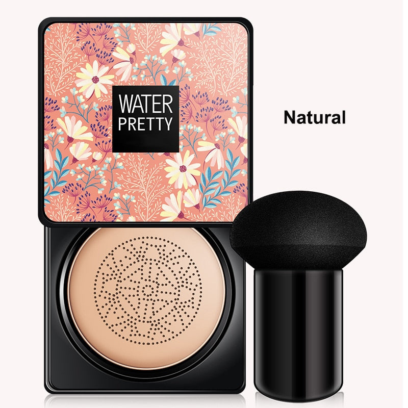 Air Cushion CC Cream Mushroom Head Foundation, Moisturizing, Long Lasting Natural Base Tone Make Up