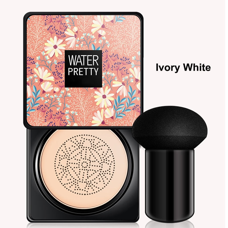 Air Cushion CC Cream Mushroom Head Foundation, Moisturizing, Long Lasting Natural Base Tone Make Up