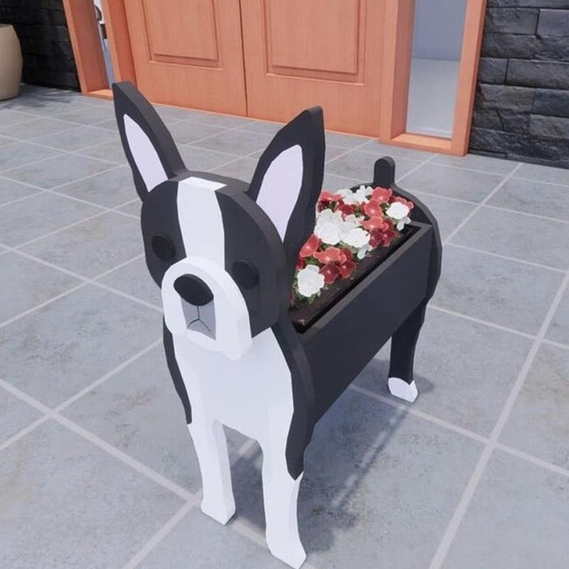 Garden Flower Pot Dog Planter