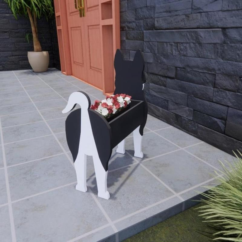 Garden Flower Pot Dog Planter