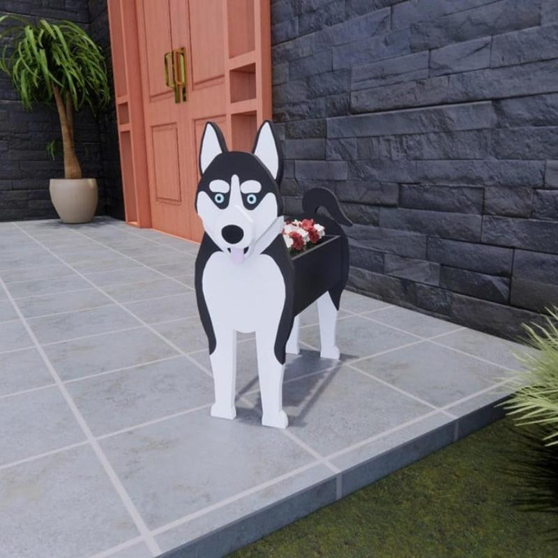 Garden Flower Pot Dog Planter