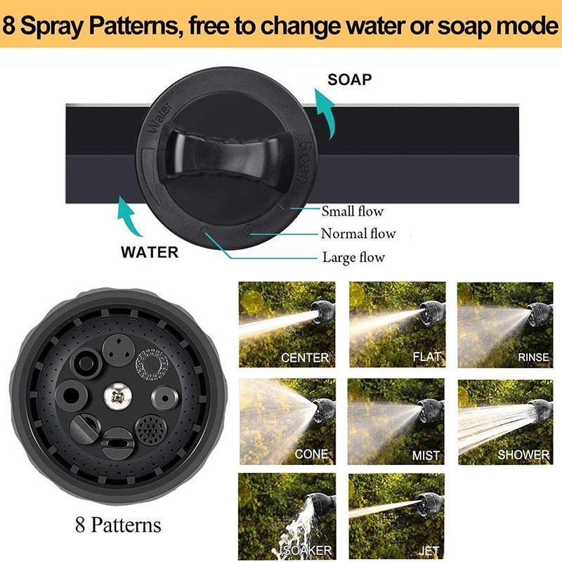 Pressure Hose Nozzle Foam Gun 8 In 1 Jet Spray, Perfect For Stress-Free Dog Bathing