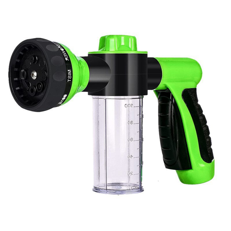 Pressure Hose Nozzle Foam Gun 8 In 1 Jet Spray, Perfect For Stress-Free Dog Bathing
