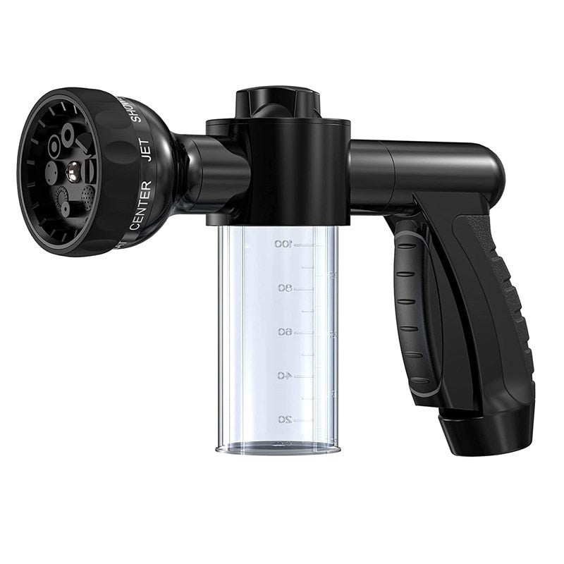 Pressure Hose Nozzle Foam Gun 8 In 1 Jet Spray, Perfect For Stress-Free Dog Bathing