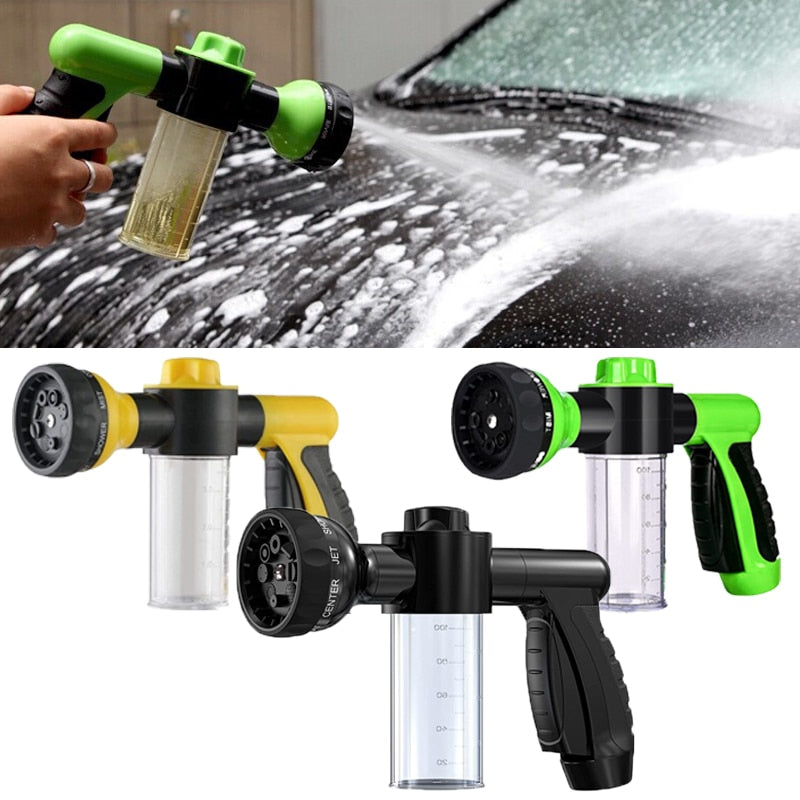 Pressure Hose Nozzle Foam Gun 8 In 1 Jet Spray, Perfect For Stress-Free Dog Bathing